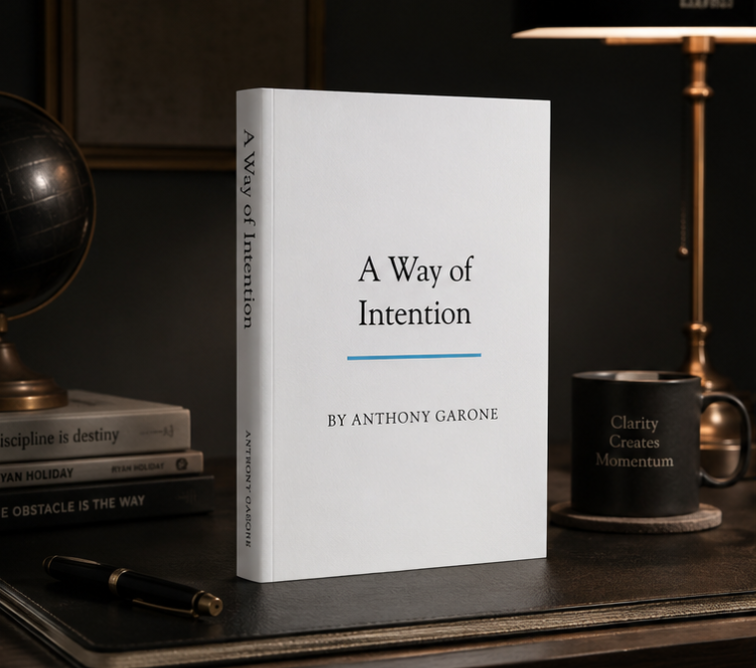 A Way of Intention book on a desk